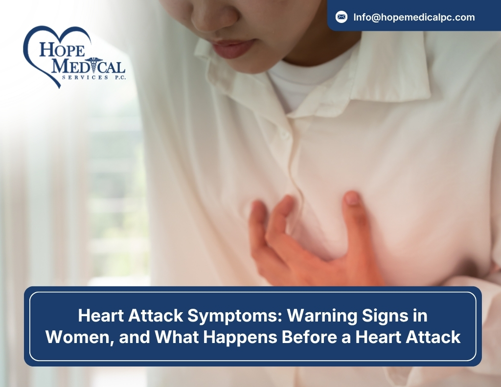 Heart Attack Symptoms Warning Signs in Women, and What Happens Before a Heart Attack